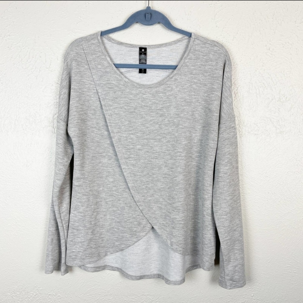 Yogalicious long sleeve crossover athleisure top